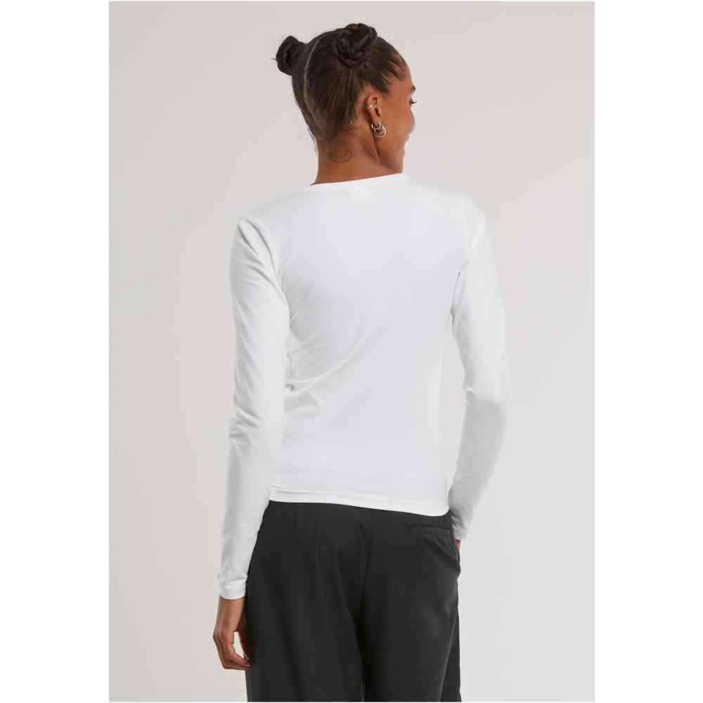 Urban Classics - Basic Super Slim Lange ärmel top - Weiß